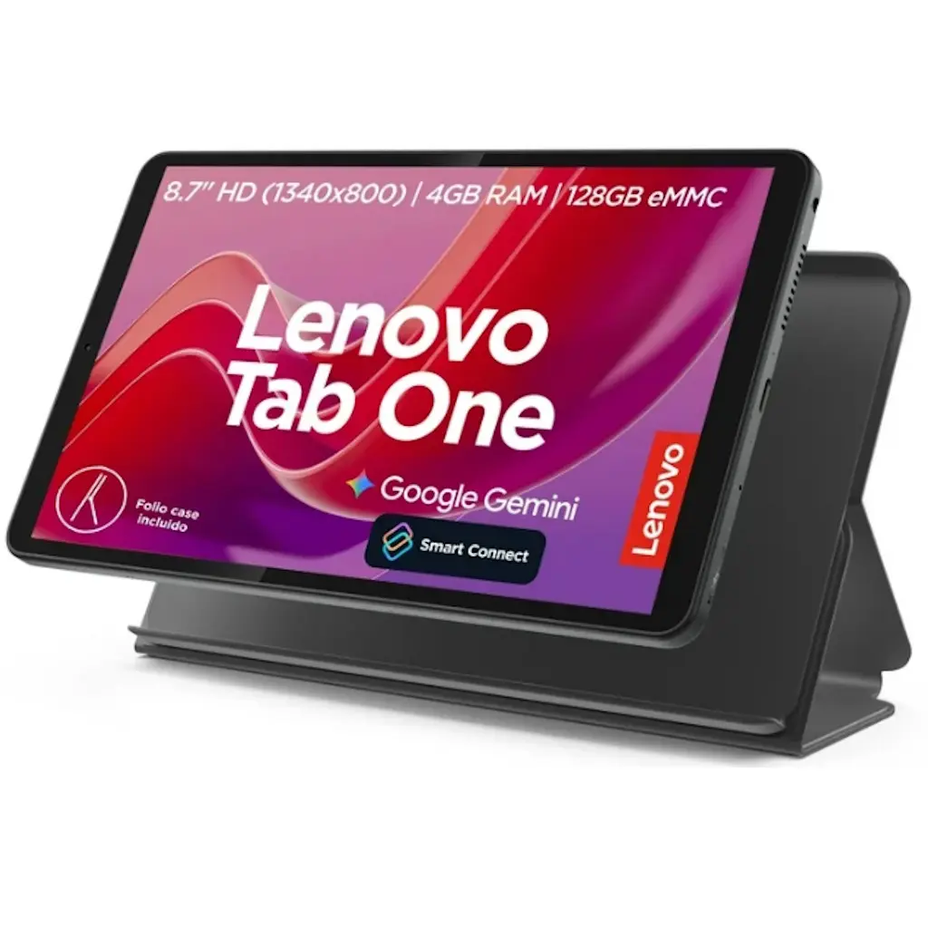 Tablet Lenovo Tab One 4gb 128gb 8.7 Gris+ Folio Case