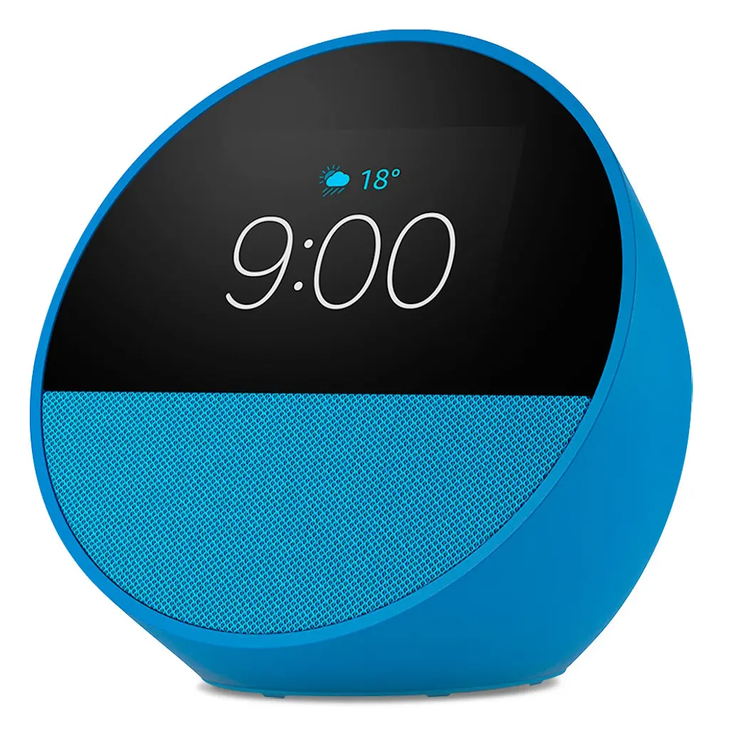Bocina Inteligente Alexa Amazon Echo Spot Pantalla Con Reloj Azul