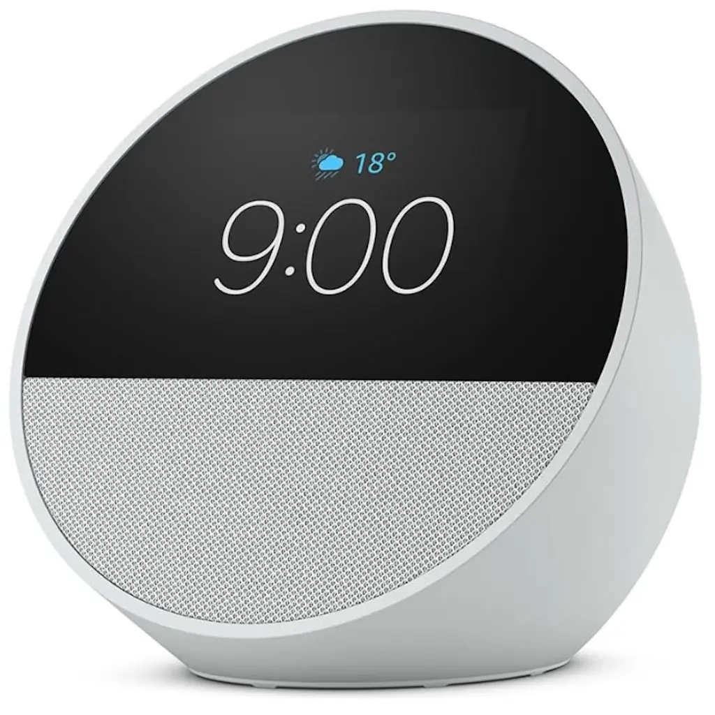Bocina Inteligente Alexa Amazon Echo Spot Pantalla Con Reloj Blanco