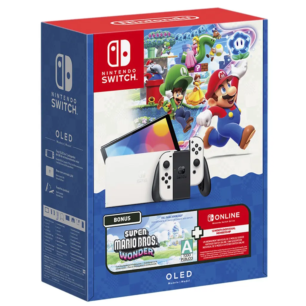 Nintendo Switch - Oled Model White W/ Super Mario Bros. Wonder 