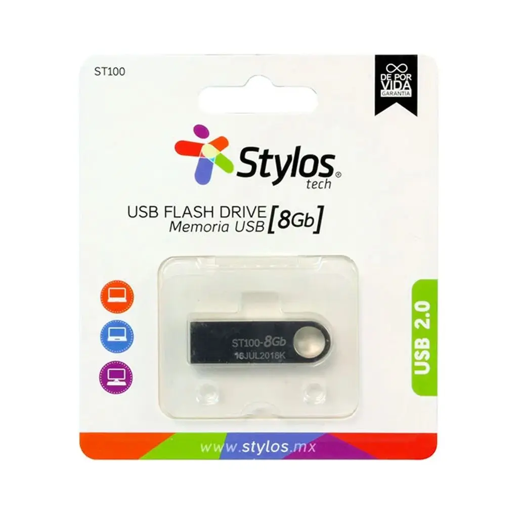Memoria USB 2.0 8GB Stylos