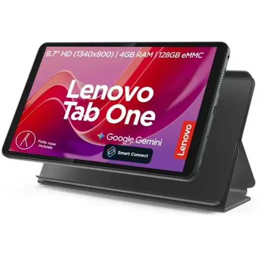 [198156391223] Tablet Lenovo Tab One 4gb 128gb 8.7 Gris+ Folio Case