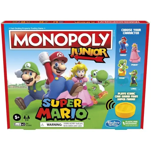 [195166189659] Juego De Mesa Hasbro Monopoly Junior Super Mario