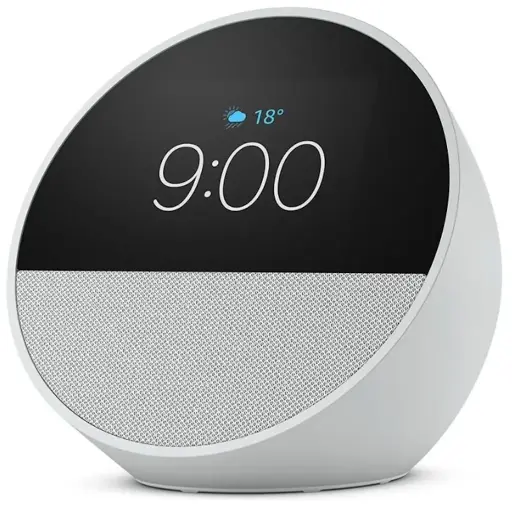 [100224319] Bocina Inteligente Alexa Amazon Echo Spot Pantalla Con Reloj Blanco