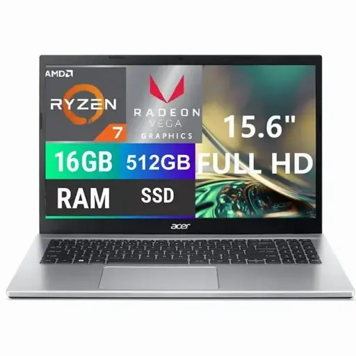 [8906170208104] Laptop Acer Aspire 3 Ryzen 7 16Gb RAM 512Gb SSD Plata